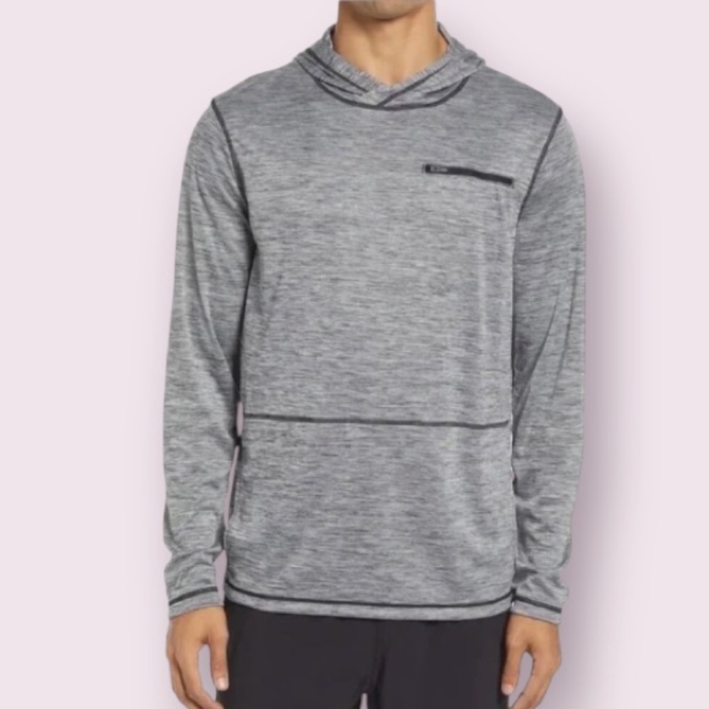 Zella Pyrite Lite Pullover Hoodie in Heathered Gray